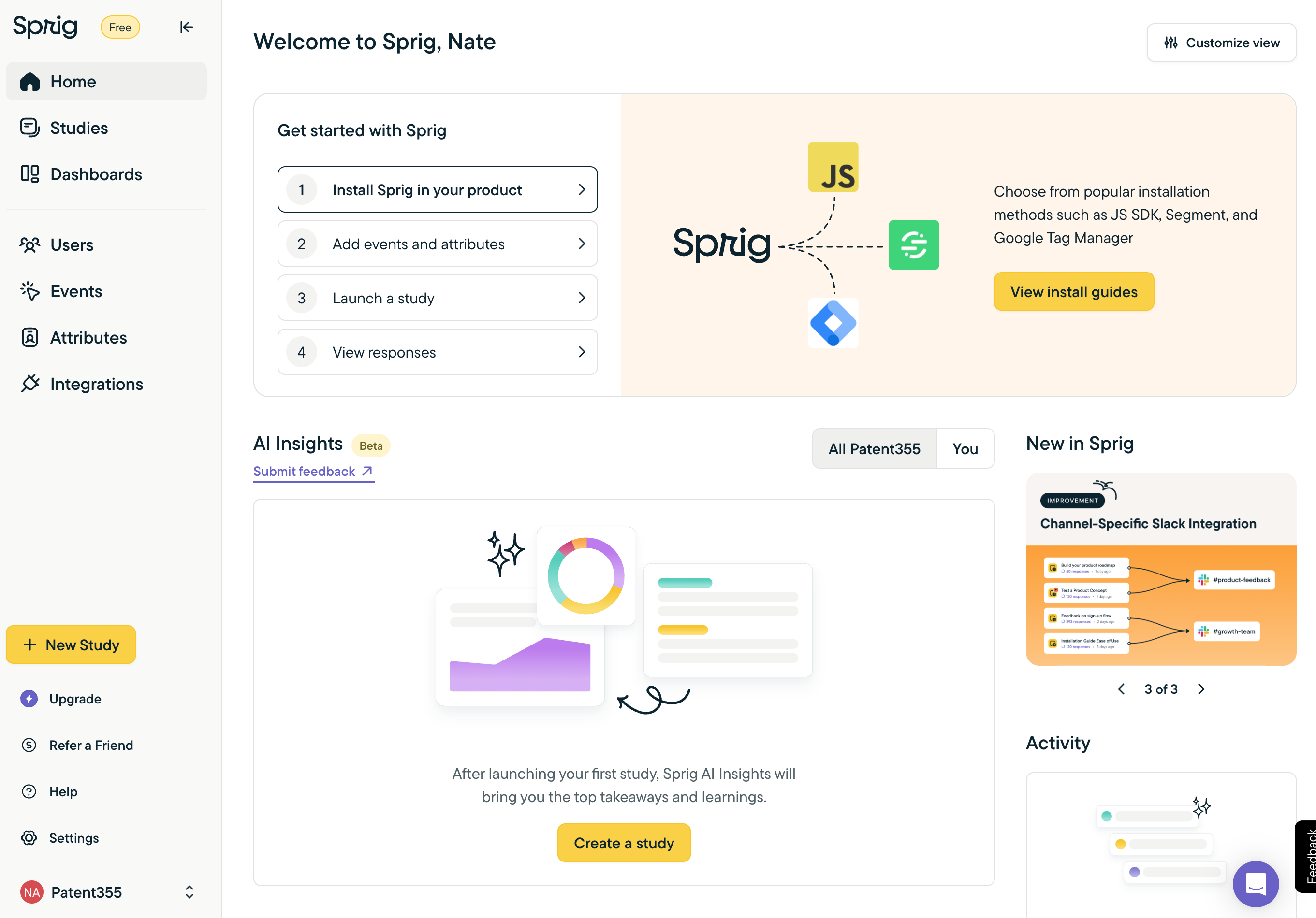 image of the onboard flow explaining how to Increase onboarding completion by presenting clear tasks