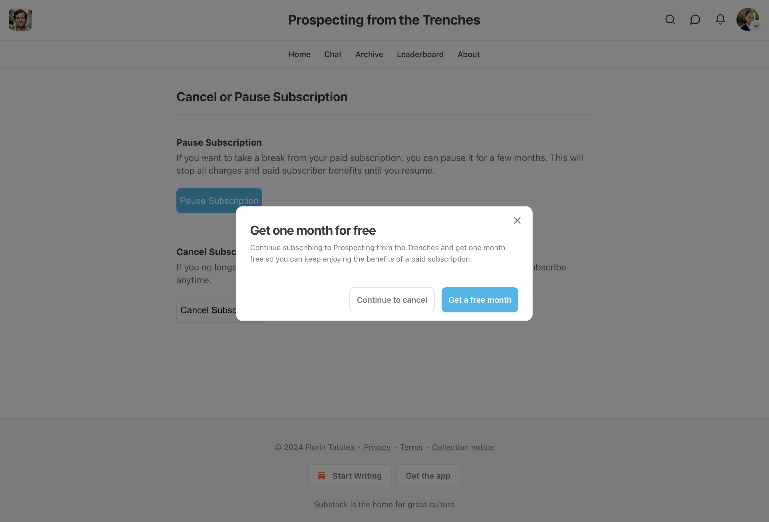 image of the retain flow explaining how to Increase subscription retention by offering a free month