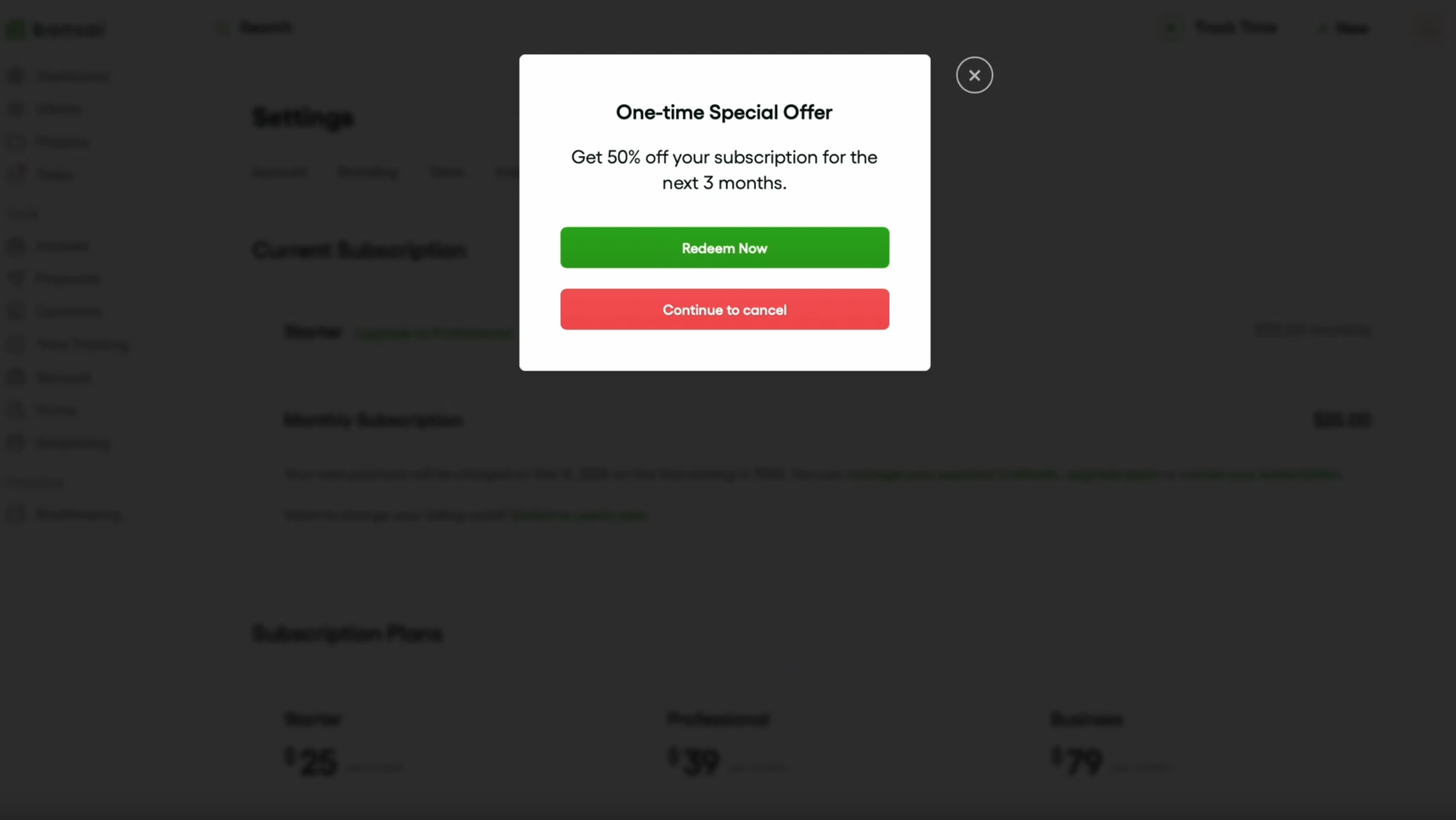 image of the retain flow explaining how to Recapture cancelled subscription with a time-limited discount